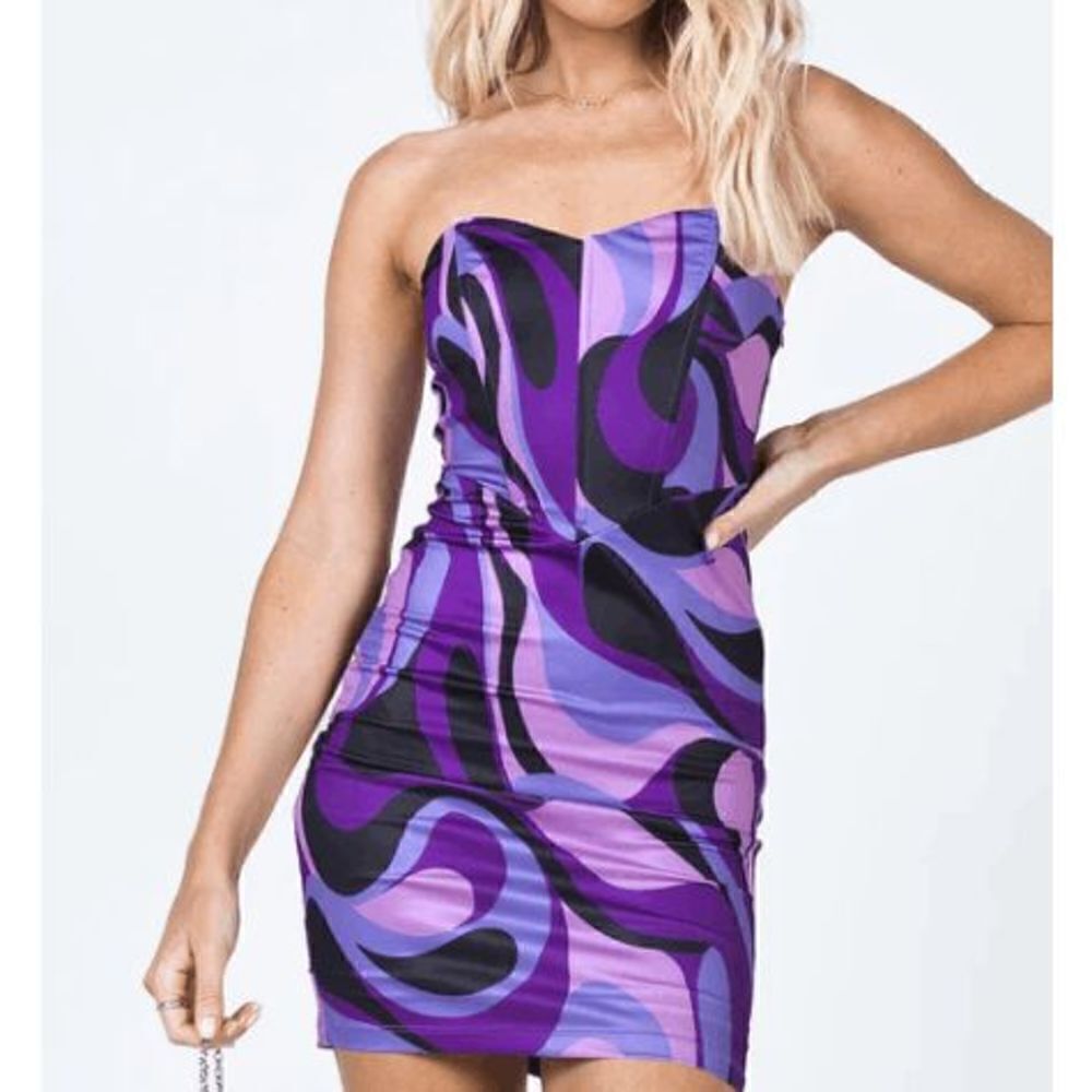 Princess Polly Bowies purple‎ mini dress, Size 8